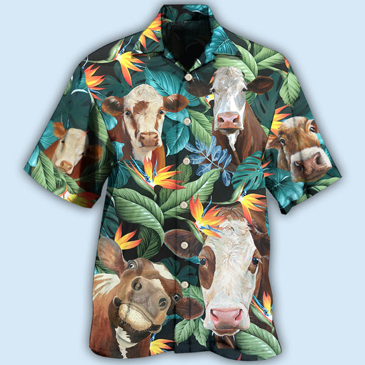 Cow Funny Tropical Style - Hawaiian Shirt 
