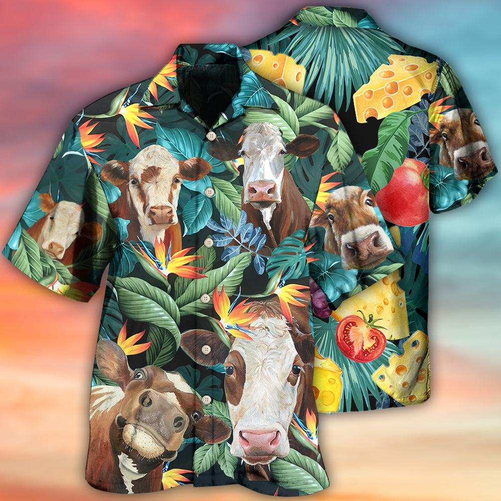 Cow Funny Tropical Style - Hawaiian Shirt 