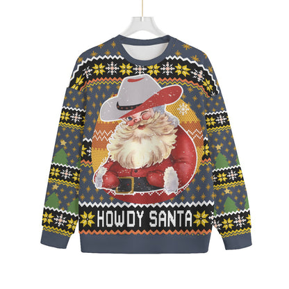 Cowboy Santa Men Big And Tall Christmas Sweater