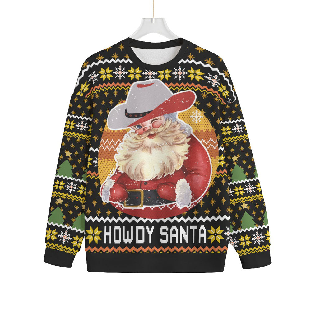 Cowboy Santa Men Big And Tall Christmas Sweater