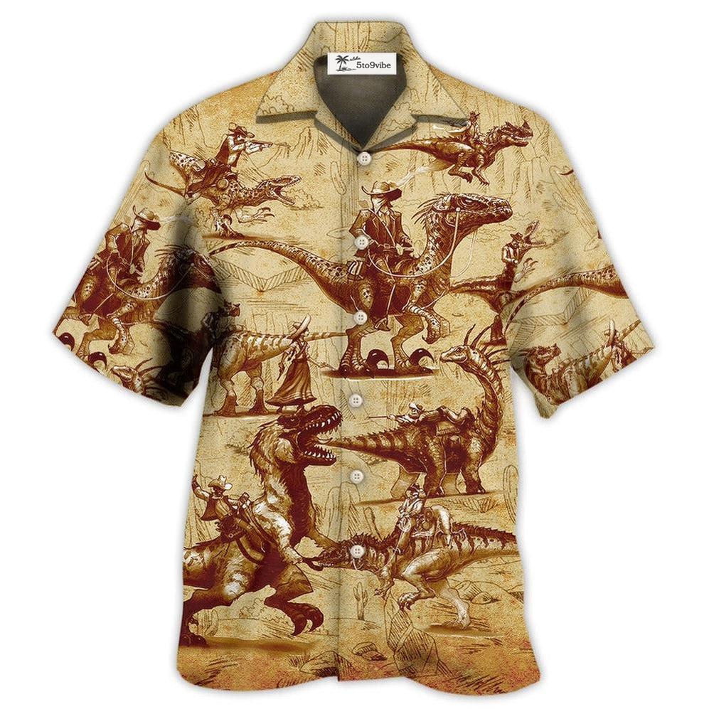 Hawaiian Shirt / Adults / S Cowboy Dinosaur Love Life Love Cool - Hawaiian Shirt 