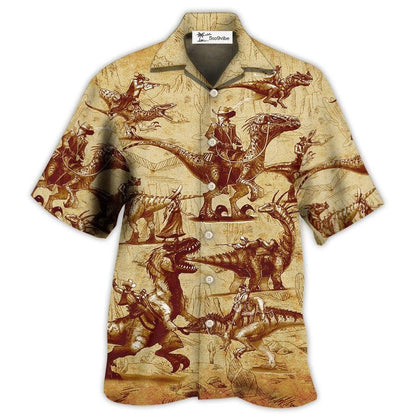 Hawaiian Shirt / Adults / S Cowboy Dinosaur Love Life Love Cool - Hawaiian Shirt 