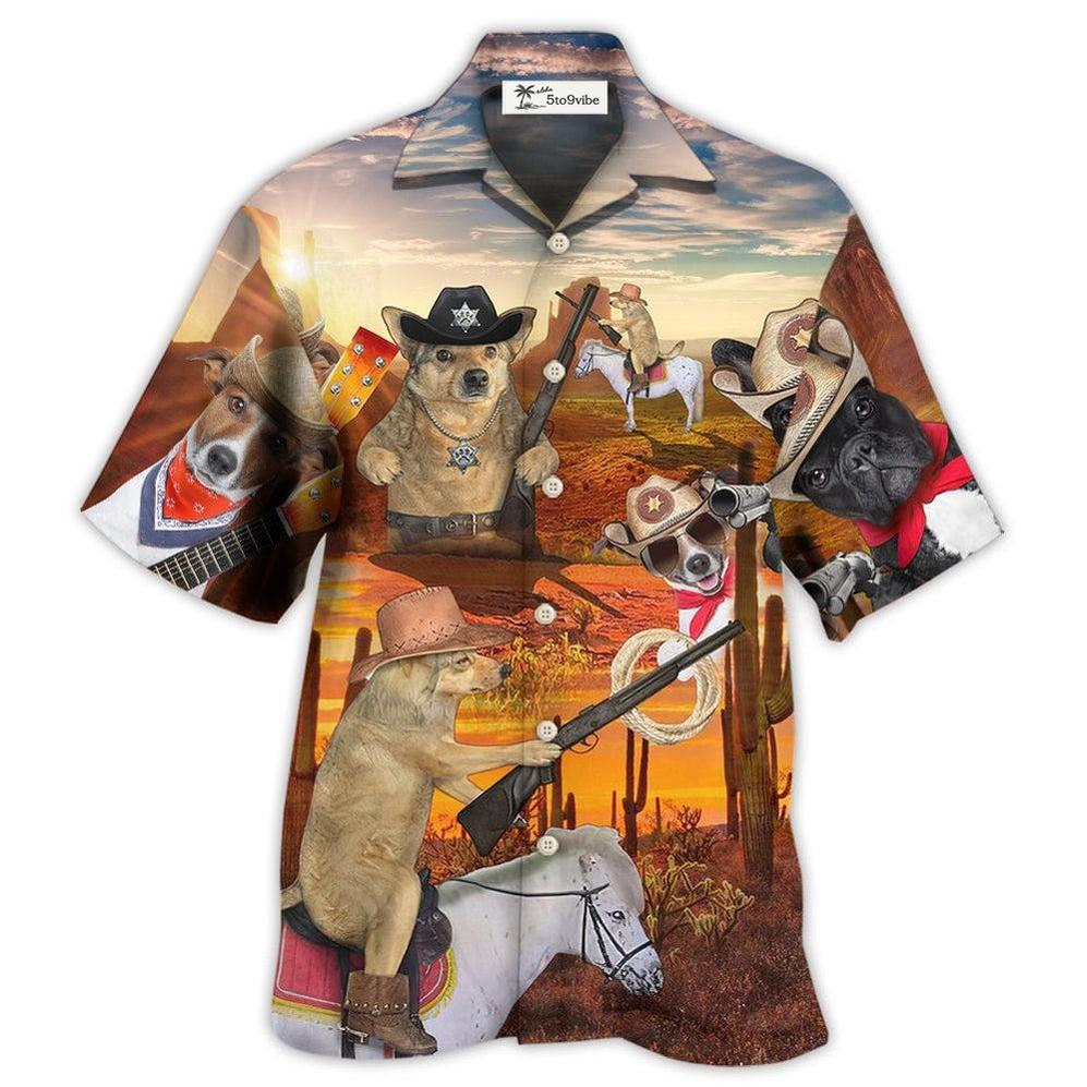 Hawaiian Shirt / Adults / S Cowboy Dog Love Life Funny - Hawaiian Shirt 