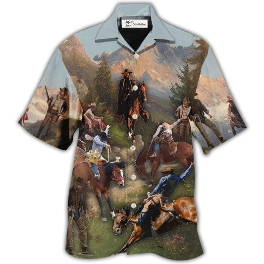 Hawaiian Shirt / Adults / S Cowboy Into The Forest Cool - Hawaiian Shirt 