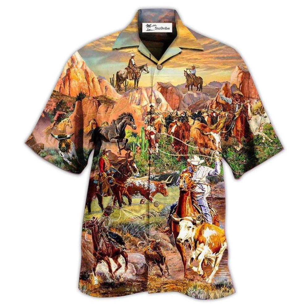 Hawaiian Shirt / Adults / S Cowboy Life Style - Hawaiian Shirt 