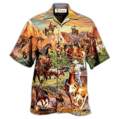 Hawaiian Shirt / Adults / S Cowboy Life Style - Hawaiian Shirt 