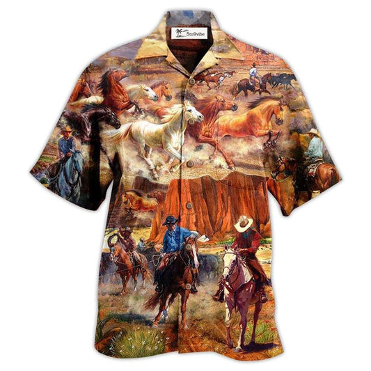 Hawaiian Shirt / Adults / S Cowboy Love Life Love Cool - Hawaiian Shirt 