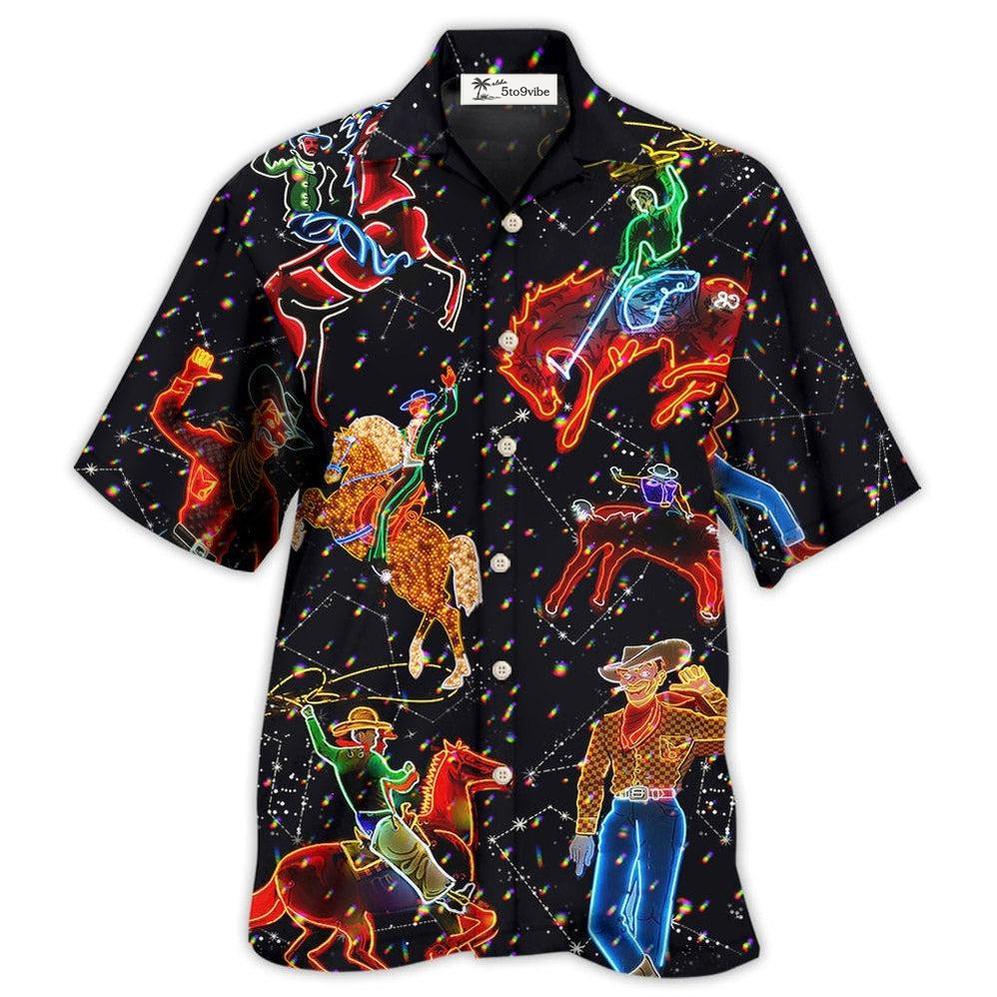 Hawaiian Shirt / Adults / S Cowboy Neon Love Life Love Cool - Hawaiian Shirt 
