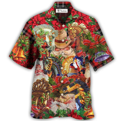 Hawaiian Shirt / Adults / S Cowboy Santa Christmas Red Style - Hawaiian Shirt 