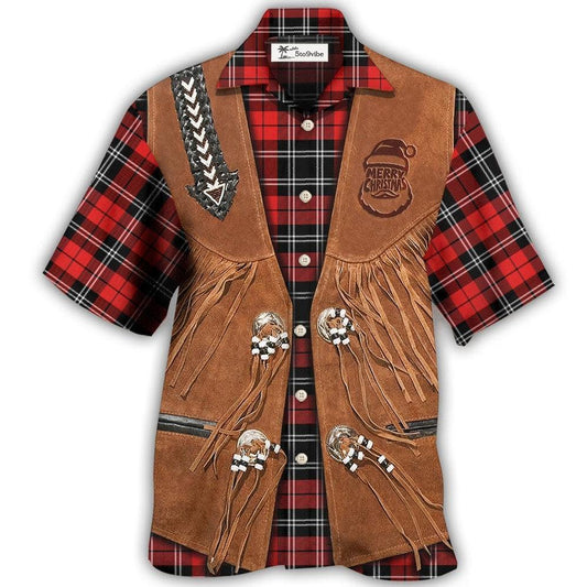 Hawaiian Shirt / Adults / S Cowboy Santa Christmas Vintage Style - Hawaiian Shirt 