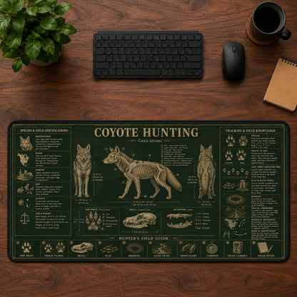 Coyote Hunting Desk Mat Mouse Pad | 5To9Vibe