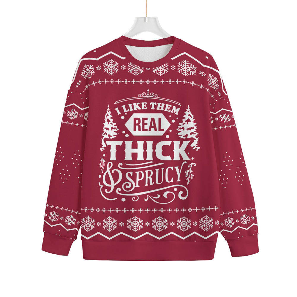 Cozy Real Thick And Sprucy Plus Size Ugly Christmas Sweater