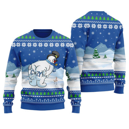 Cozy Snowman Women's Ugly Christmas Sweater