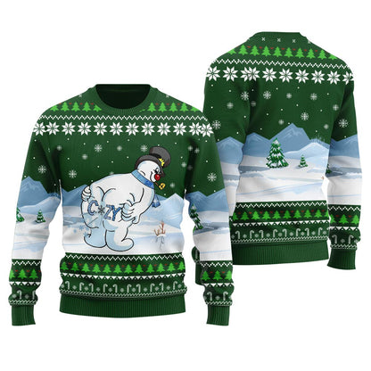 Cozy Snowman Merry Christmas Ugly Sweaters For Adult