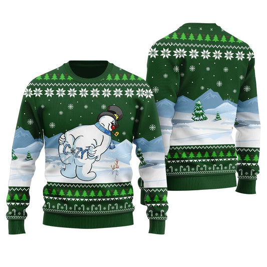 Cozy Snowman Merry Christmas Ugly Sweaters For Adult