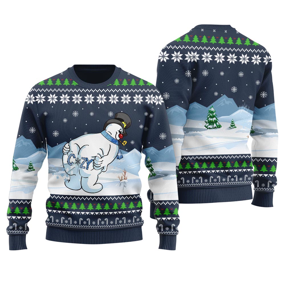 Funny Snowman Merry Christmas Men's Ugly Sweater