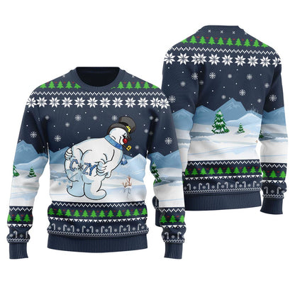Cozy Snowman Merry Christmas Ugly Sweaters For Adult