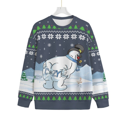 Cozy Snowman Women's Plus Size Ugly Christmas Sweater