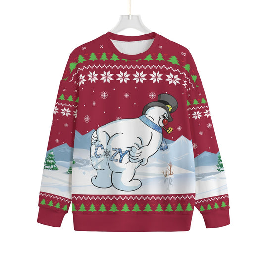 Cozy Snowman Women's Plus Size Ugly Christmas Sweater