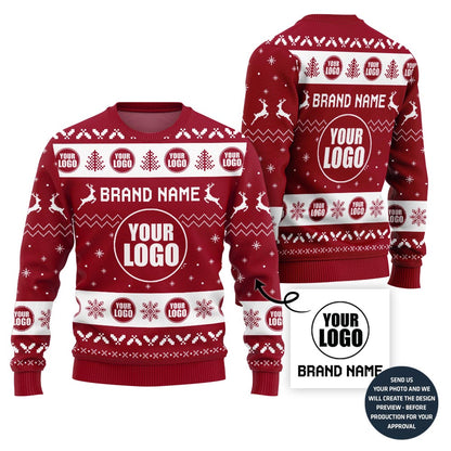 Creative Custom Logo Christmas Sweater For Corporate Events