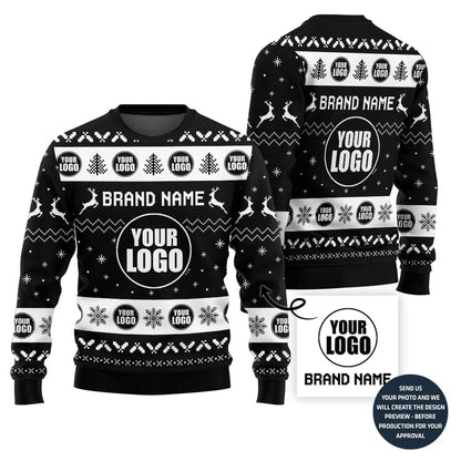 Creative Custom Logo Christmas Sweater For Corporate Events
