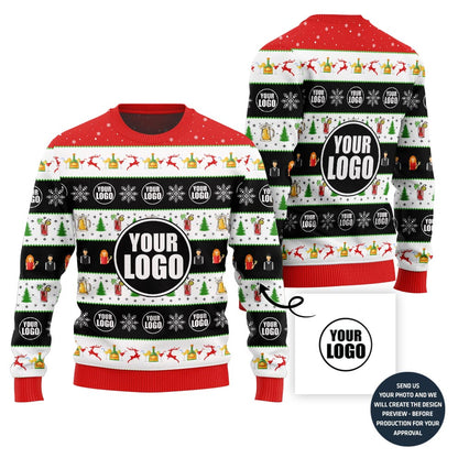 Creative Custom Logo Ugly Christmas Sweater For Bar Business