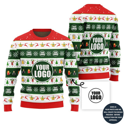 Creative Custom Logo Ugly Christmas Sweater For Bar Business