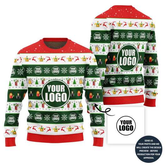 Creative Custom Logo Ugly Christmas Sweater For Bar Business