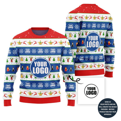 Creative Custom Logo Ugly Christmas Sweater For Bar Business