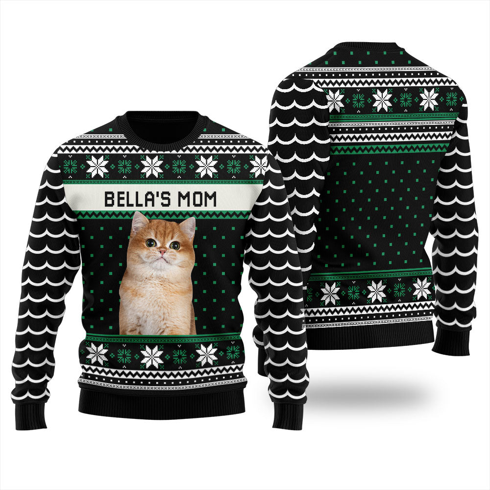 Creative Personalized Cat Ugly Christmas Sweater For Men
