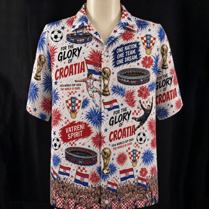 All Teams World Cup Champion Football Soccer Unisex Button-Up Hawaiian Shirt For Men & Women