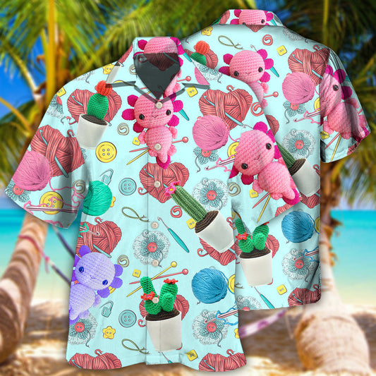 Crochet Lovely Blue Style - Hawaiian Shirt 
