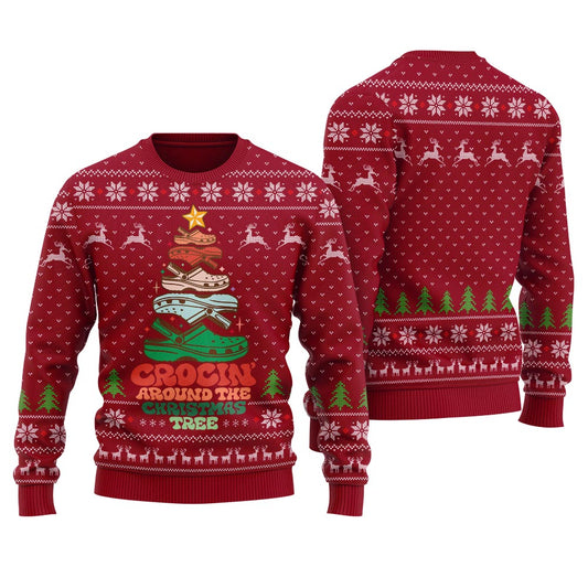 Crocing Around The Christmas Tree Ugly Sweater For Men