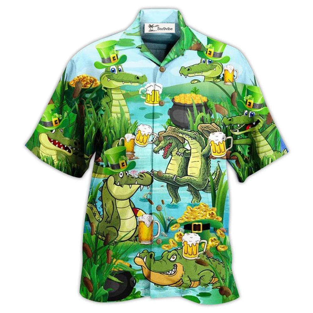 Hawaiian Shirt / Adults / S Beer Crocodile Loves Beer Everyday - Hawaiian Shirt 