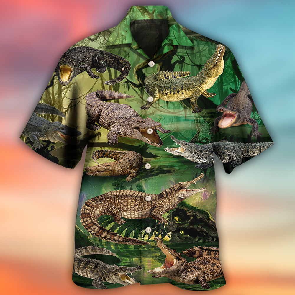 Crocodile Fall In Love - Hawaiian Shirt 