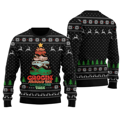 Crocs Around The Christmas Tree Ugly Sweater For Women