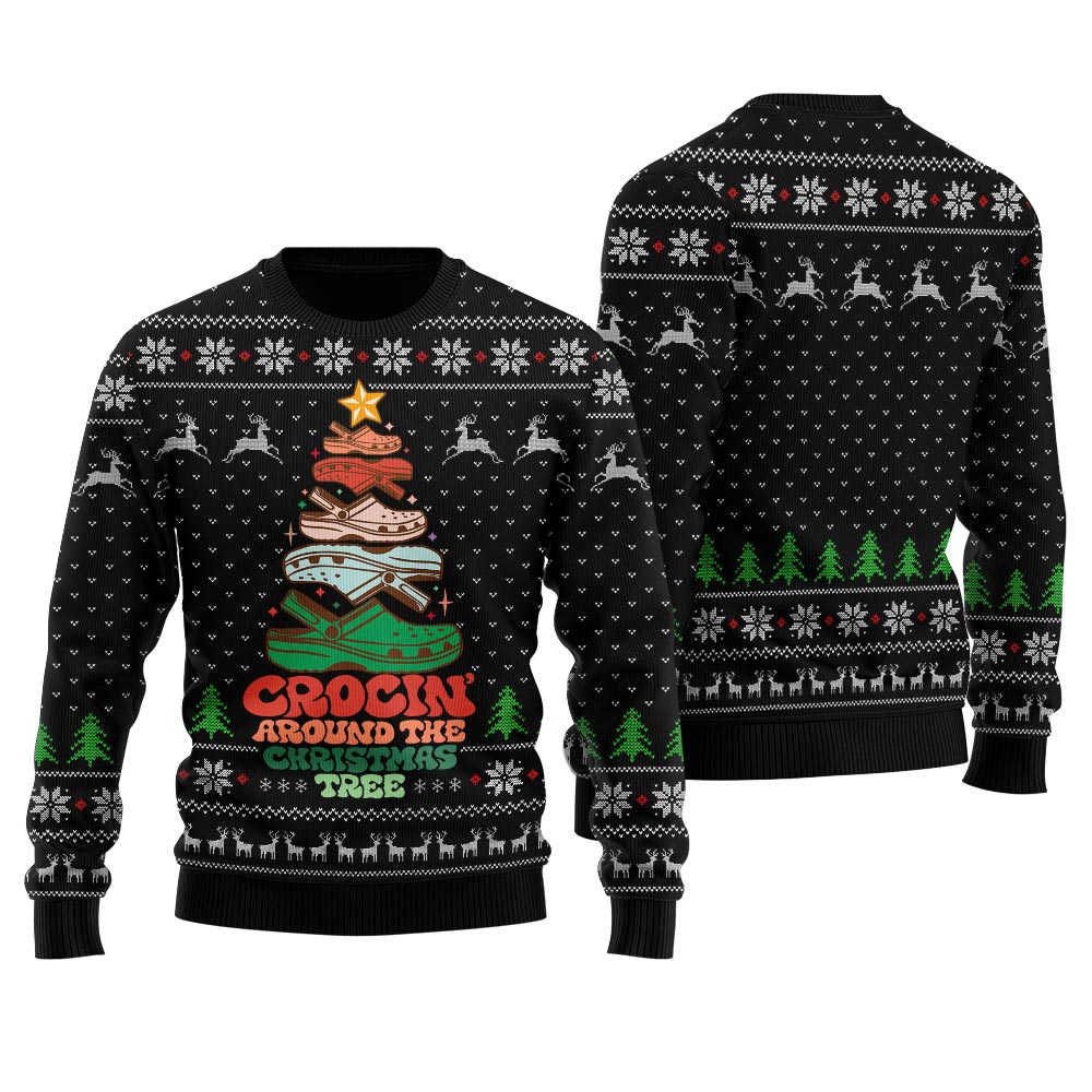 Crocs Around The Christmas Tree Christmas Sweater