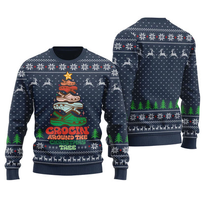 Crocs Around The Christmas Tree Ugly Sweater For Women