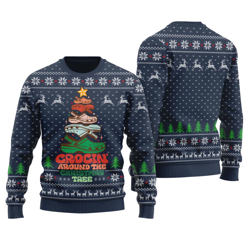 Crocing Around The Christmas Tree Ugly Sweater For Men