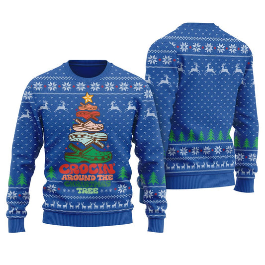 Crocs Around The Christmas Tree Ugly Sweater For Women