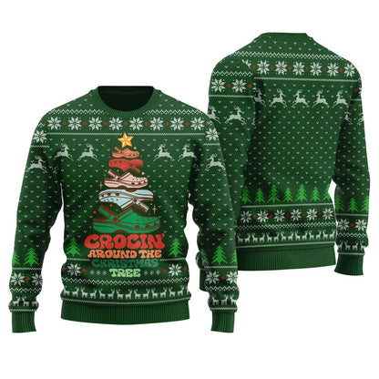 Crocs Around The Christmas Tree Ugly Sweater For Women