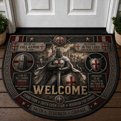 Legendary Warriors Viking Quilted Print Premium Welcome Mat – Personalized Doormat
