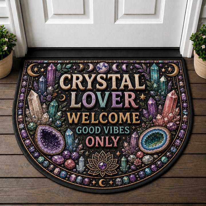 Good Vibes Only Welcome Doormat - Crystal Lover Healing Spiritual Welcome Mat - 5to9vibe