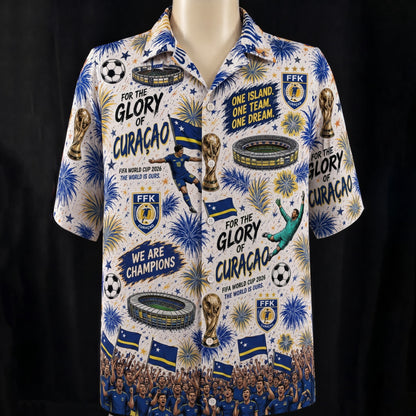 All Teams World Cup Champion Football Soccer Unisex Button-Up Hawaiian Shirt For Men & Women