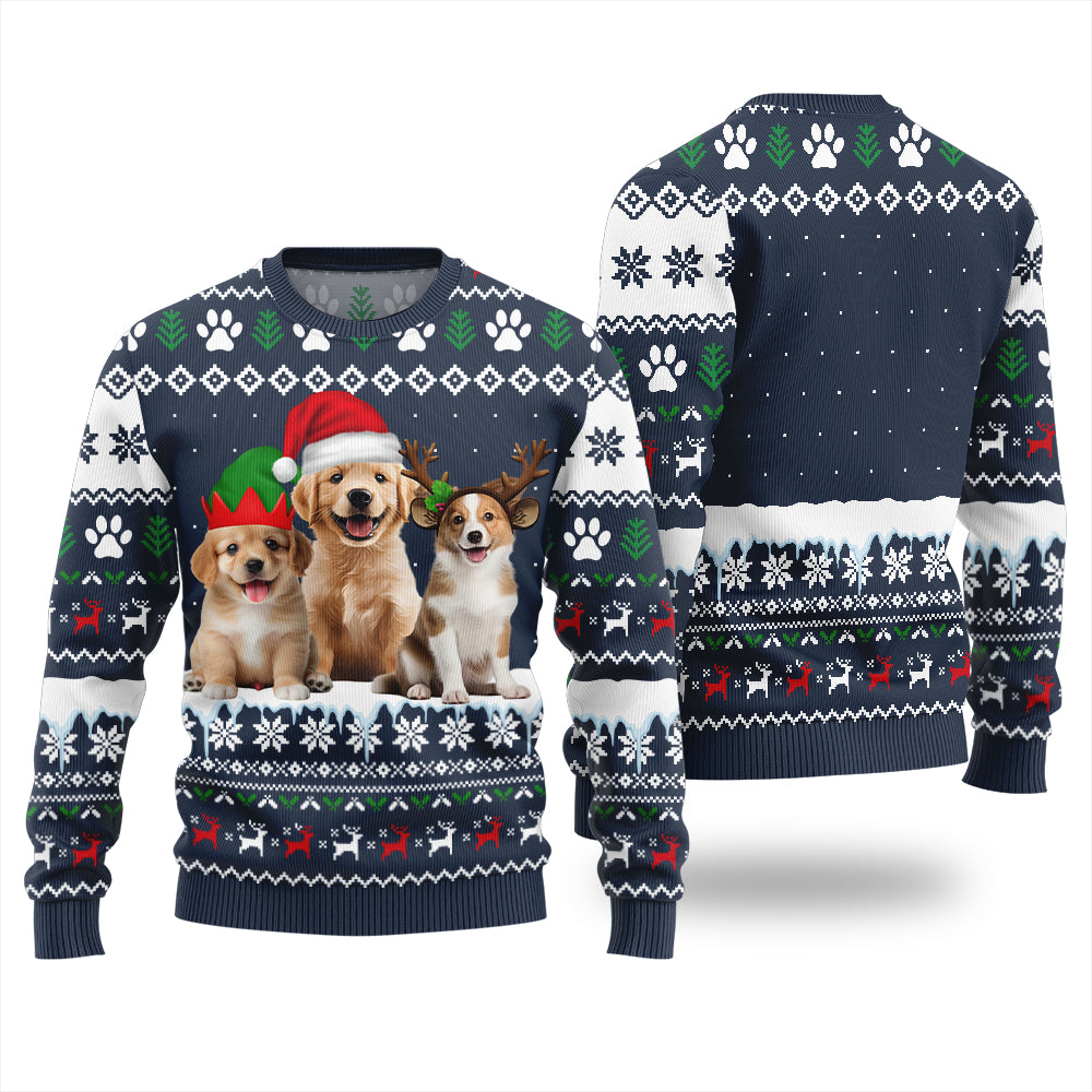 Custom 3 Funny Pets Ugly Christmas Sweater