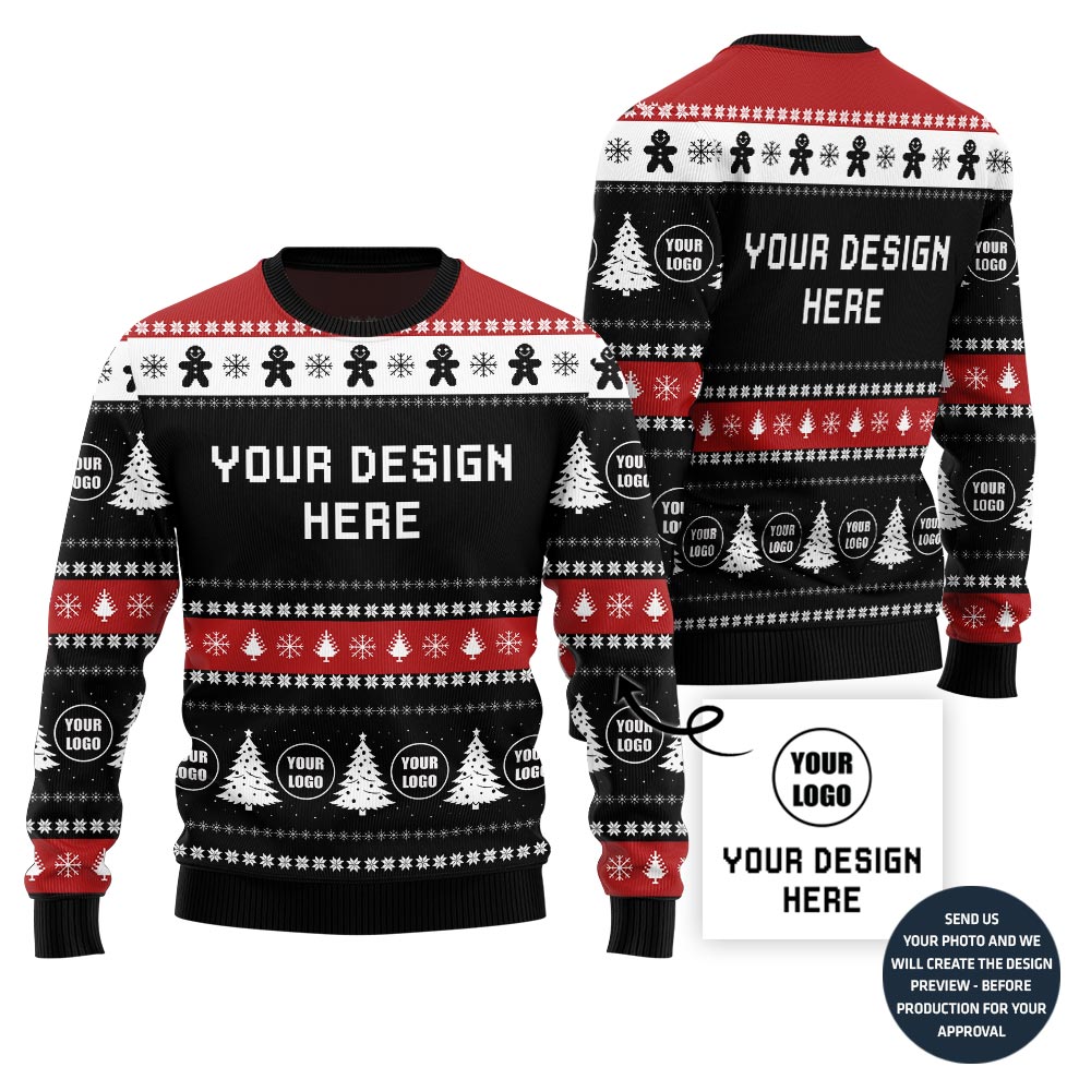 Custom Any Design Ugly Christmas Sweater For Company