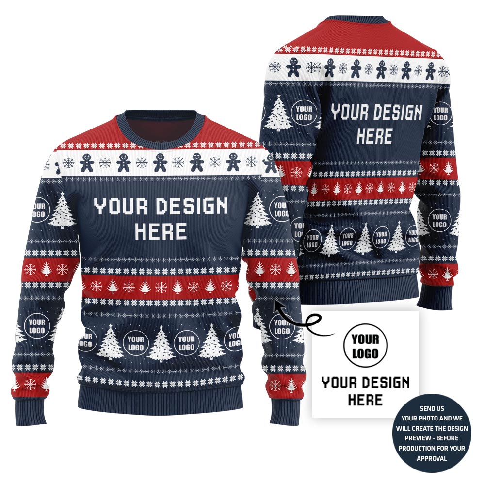 Custom Any Design Ugly Christmas Sweater For Company