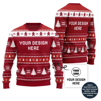 Custom Any Design Ugly Christmas Sweater For Company