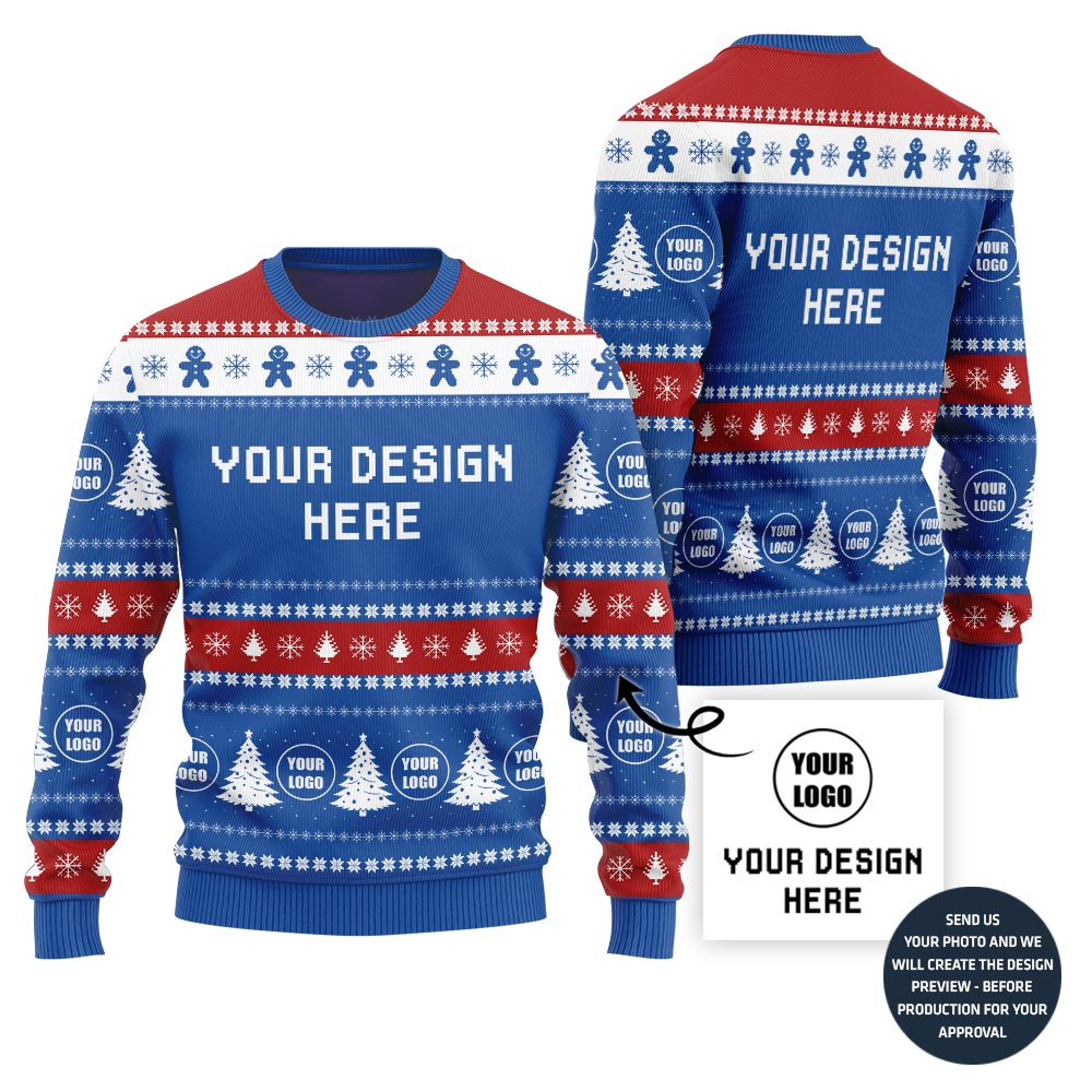 Custom Any Design Ugly Christmas Sweater For Company