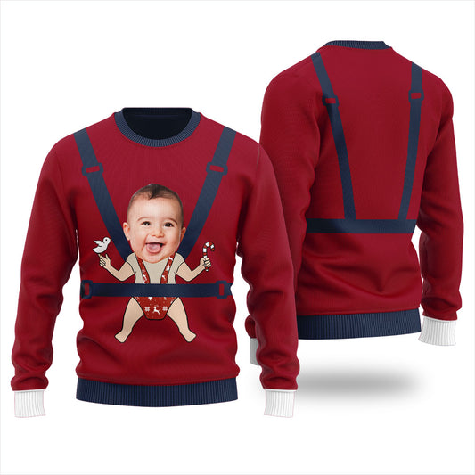Custom Baby Faces Ugly Christmas Sweater Women's